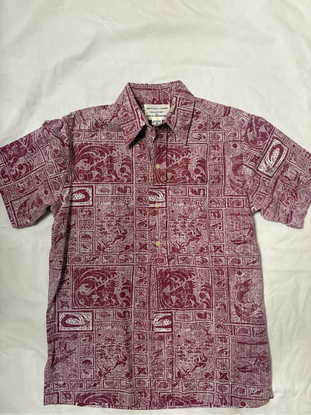 Reyn Spooner Aloha Shirt Short-Sleeve Red Print Button-Up Shirt